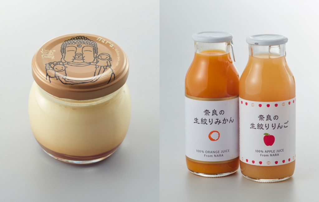 車內也能買到奈良知名特產「大佛布丁」、奈良產的新鮮果汁等甜品與飲品。